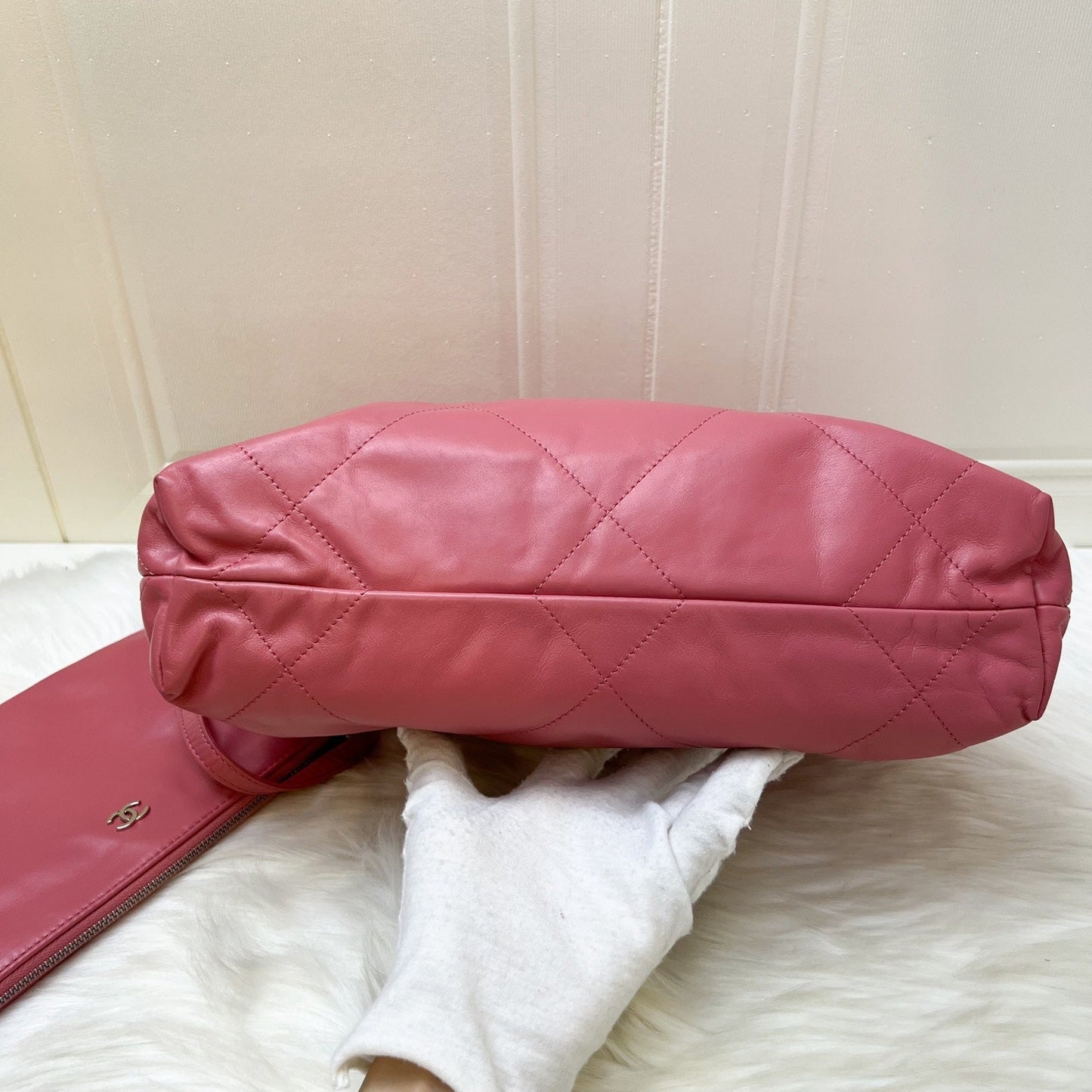 GLM-22 Small Hobo Bag in 23B Pink Calfskin and SHW (Model: AS3260)