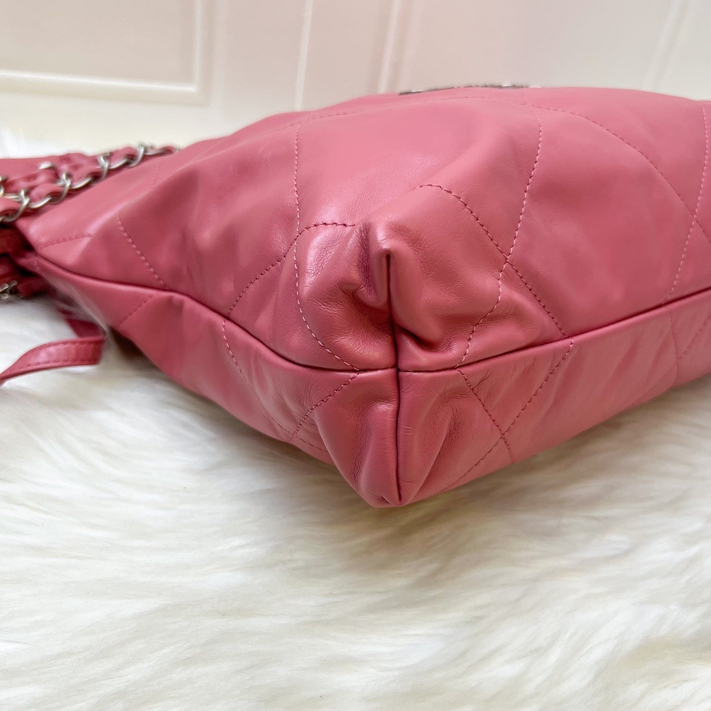 GLM-22 Small Hobo Bag in 23B Pink Calfskin and SHW (Model: AS3260)