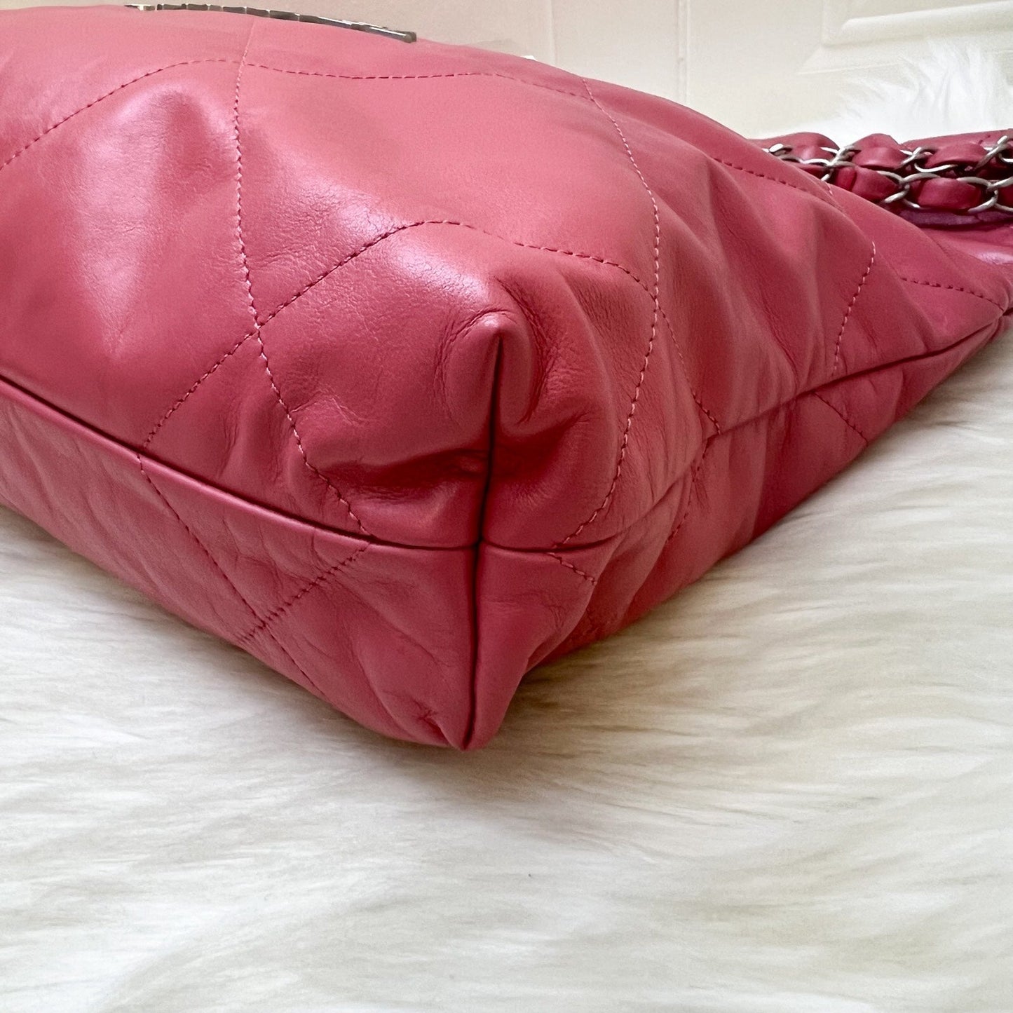 GLM-22 Small Hobo Bag in 23B Pink Calfskin and SHW (Model: AS3260)
