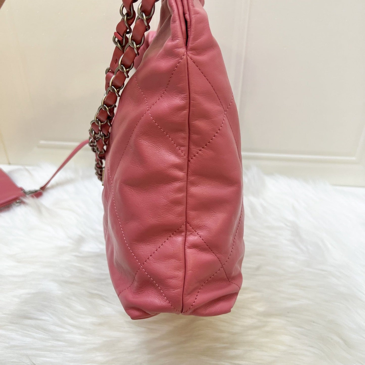 GLM-22 Small Hobo Bag in 23B Pink Calfskin and SHW (Model: AS3260)