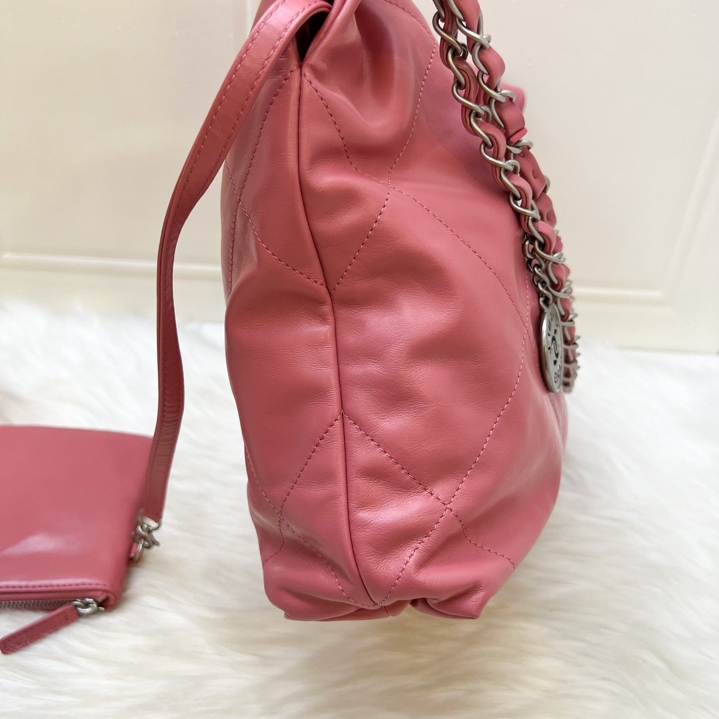 GLM-22 Small Hobo Bag in 23B Pink Calfskin and SHW (Model: AS3260)