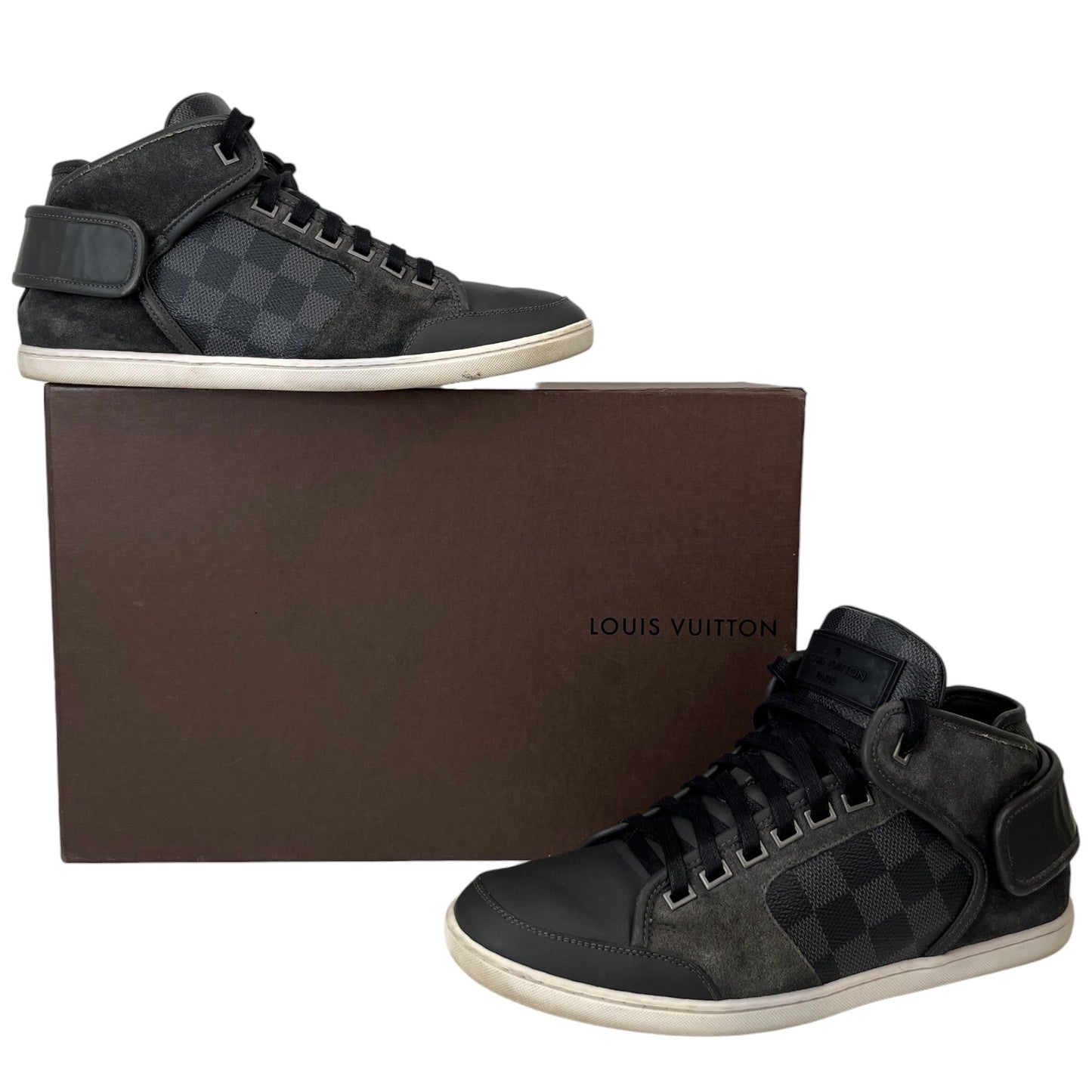 Men's Damier Graphite High Trainers Black Size EU 39.5 / UK 5.5