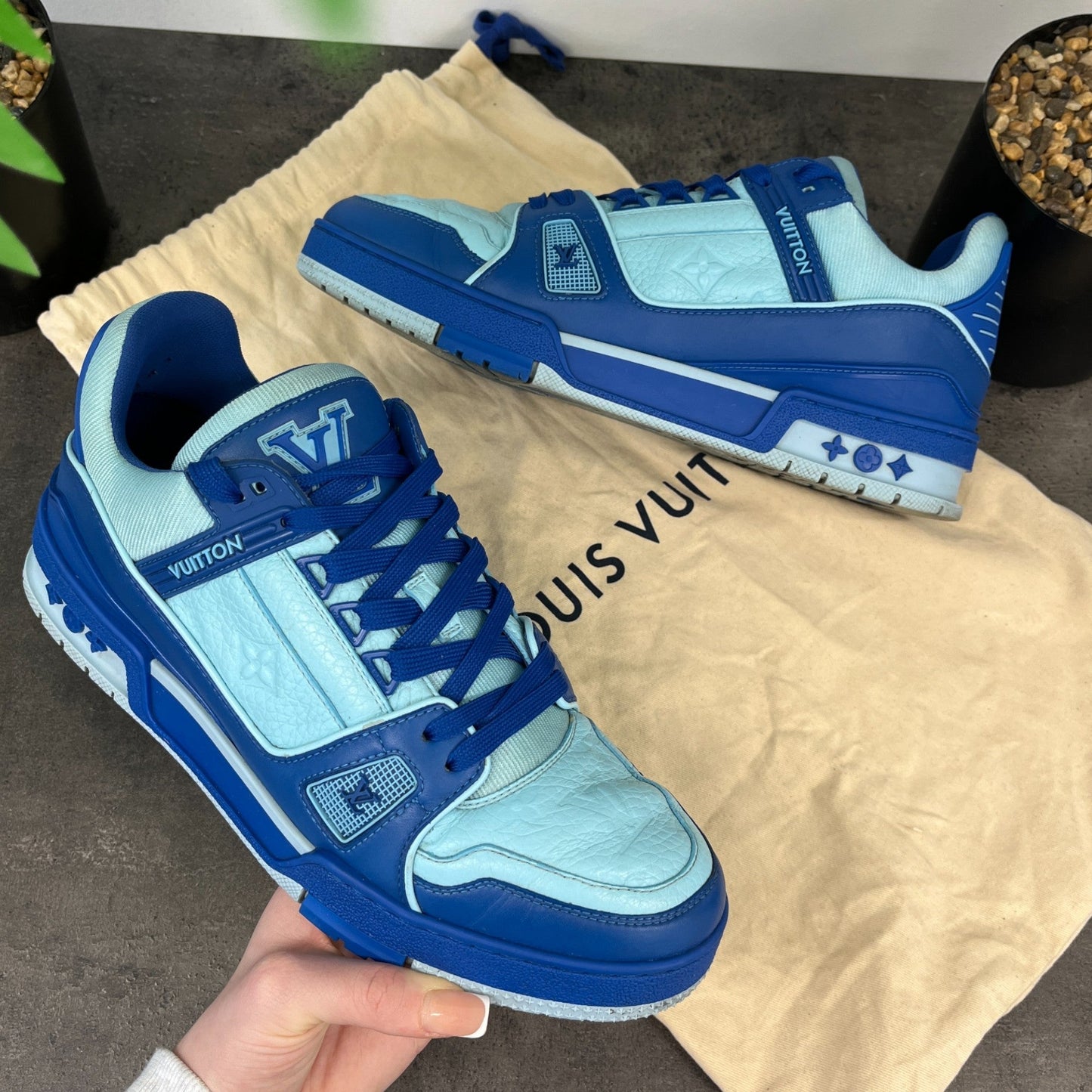 Men's Lv Low Trainers Blue Size EU 41 / UK 7