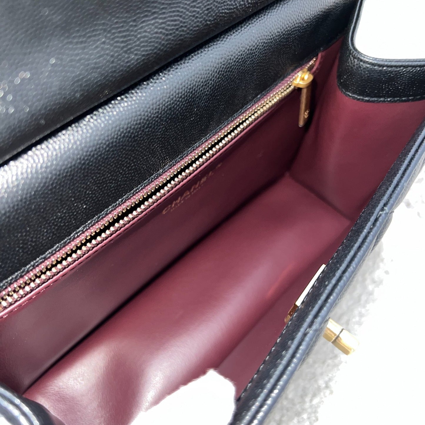GLM-23A Seasonal Flap Bag in Black Caviar and AGHW