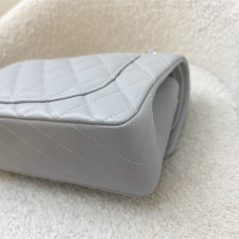 GLM-Small Classic Flap CF in 21A Dove Grey Caviar and LGHW