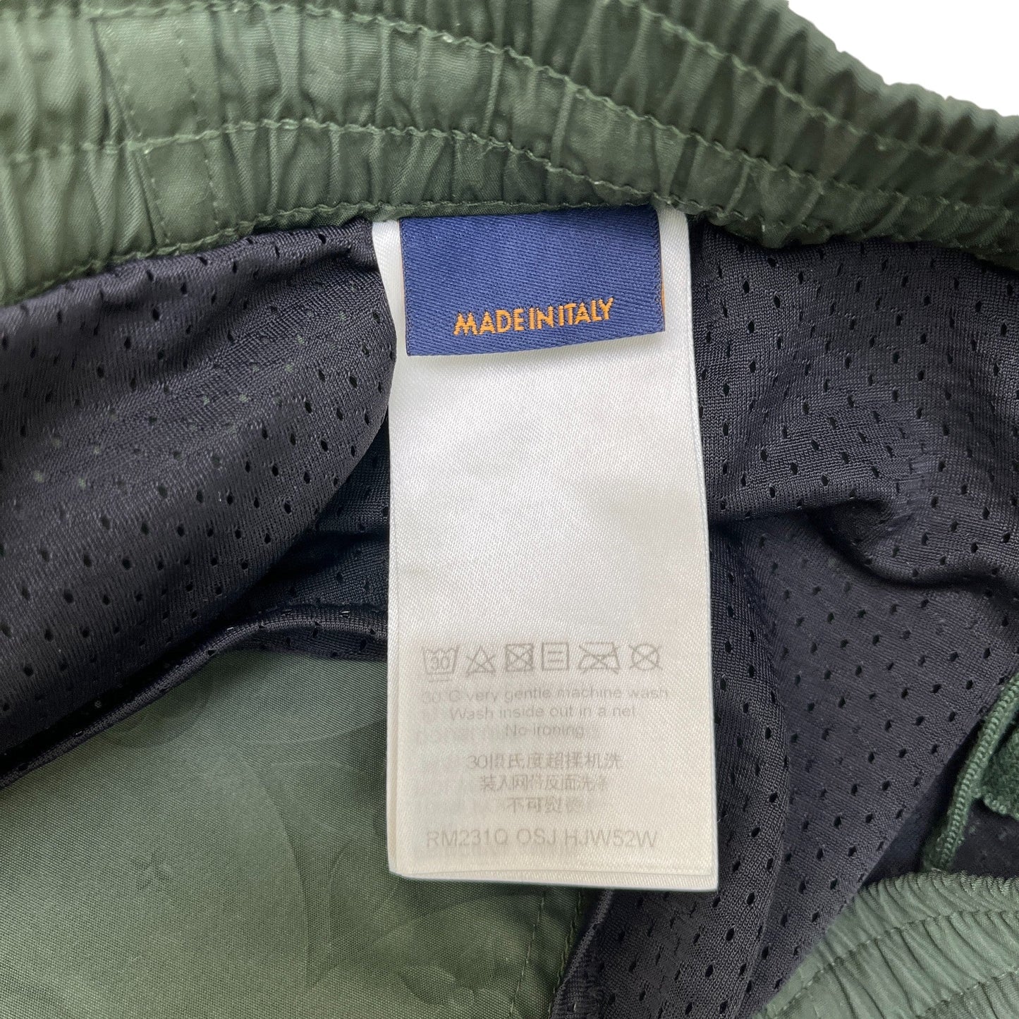 Men's Signature Monogram Swim Shorts Khaki Size S