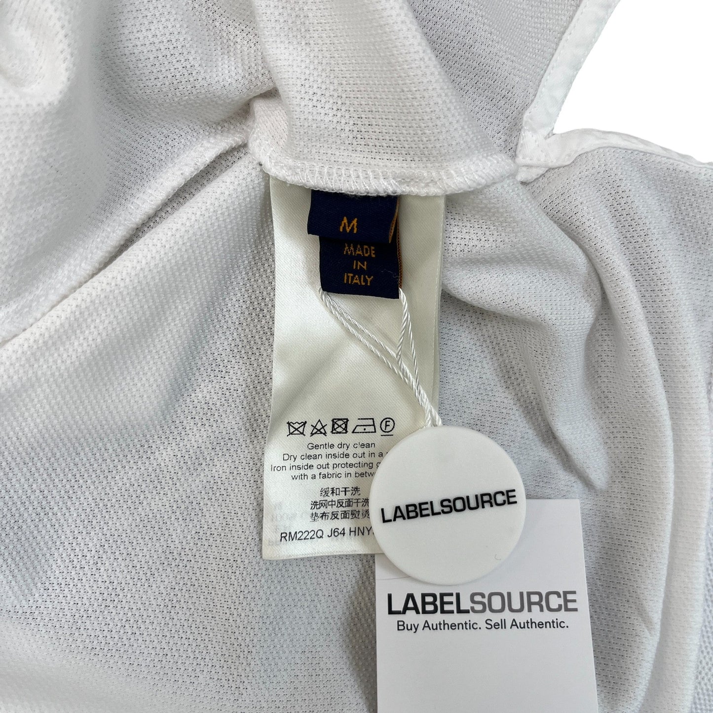 Men's Signature Embroidered Polo Shirt White Size M