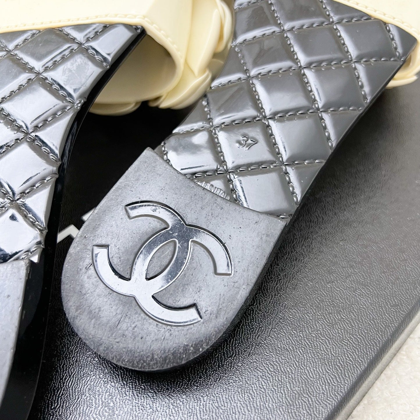 GLM-Camellia Flower Rubber Sandals Size 37