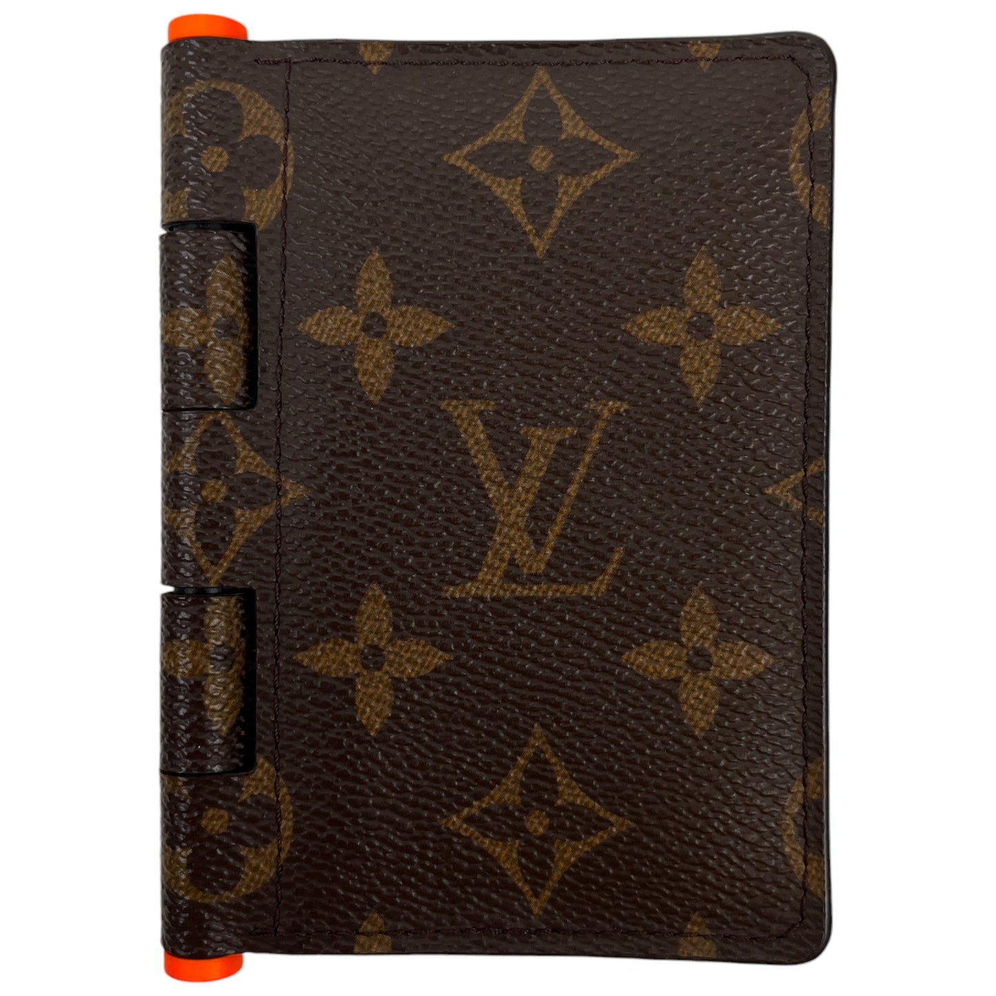 Men's Monogram Hinge Pocket Organiser Wallet Brown