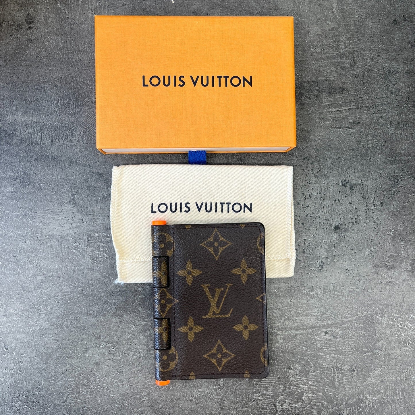 Men's Monogram Hinge Pocket Organiser Wallet Brown