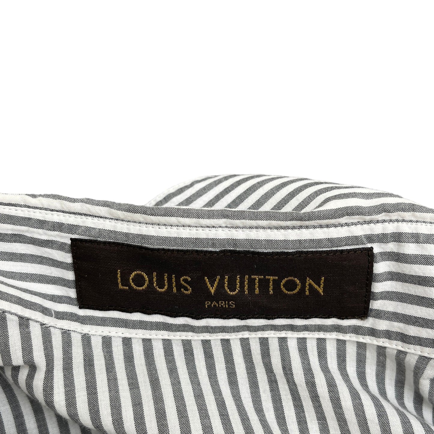 Men's Checked Stripe Polo Shirt White Size S