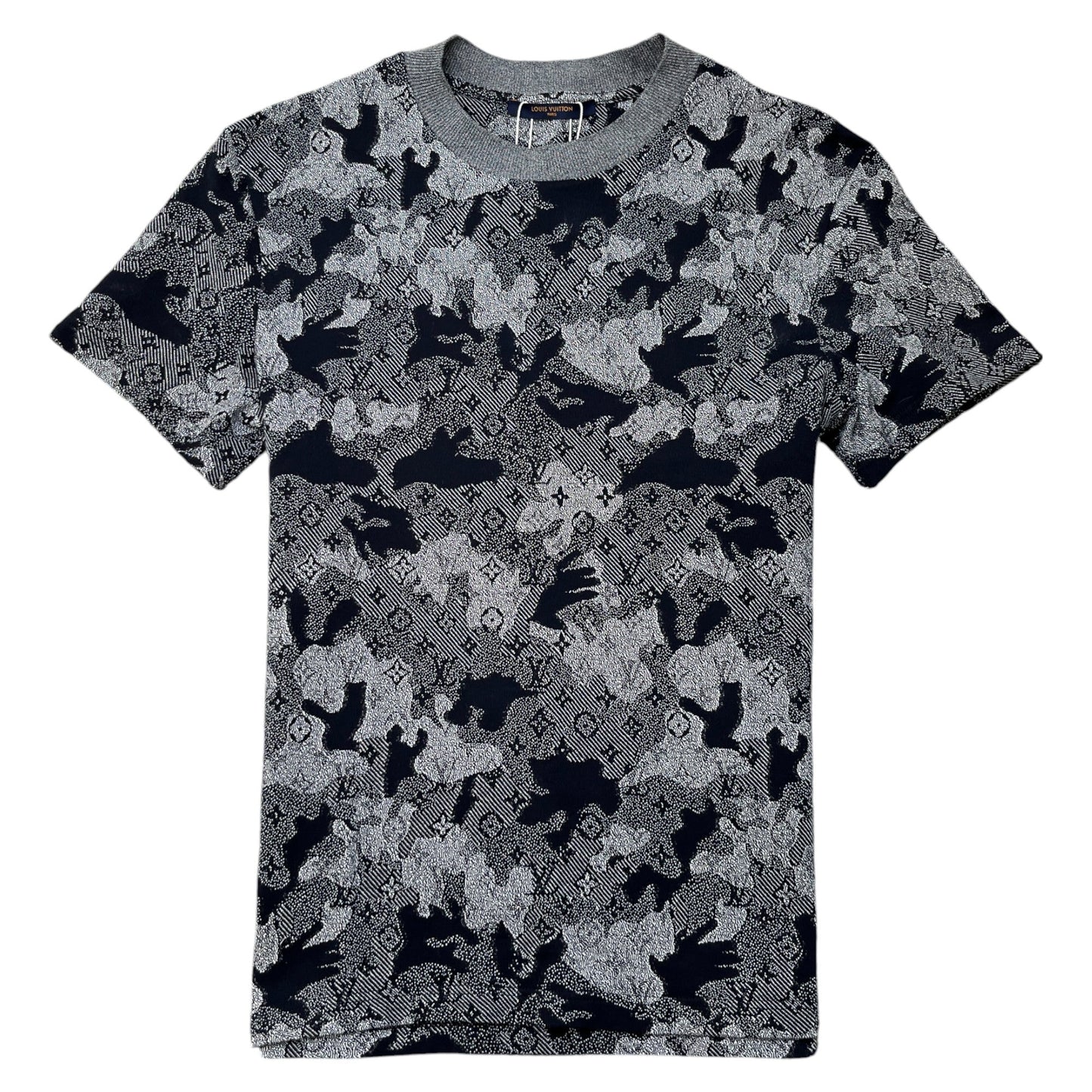 Men's Monogram Tapestry T-Shirt Grey Size M