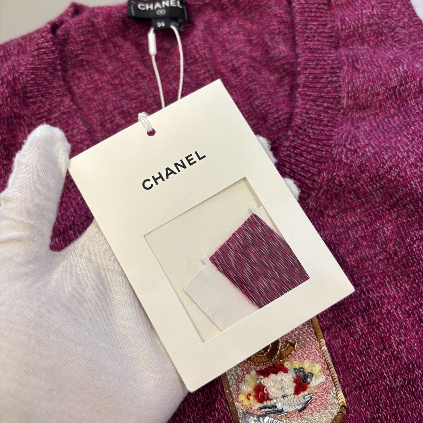 GLM-24A Seasonal Vest with Embroidered GLM- Logo Crest in Dark Mauve Cashmere Sz 36
