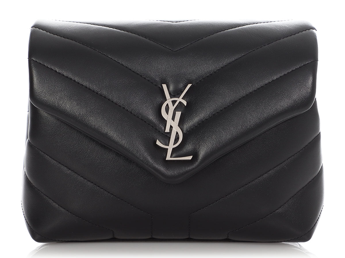 Saint Laurent Black MatelassÃ© Loulou Toy Bag