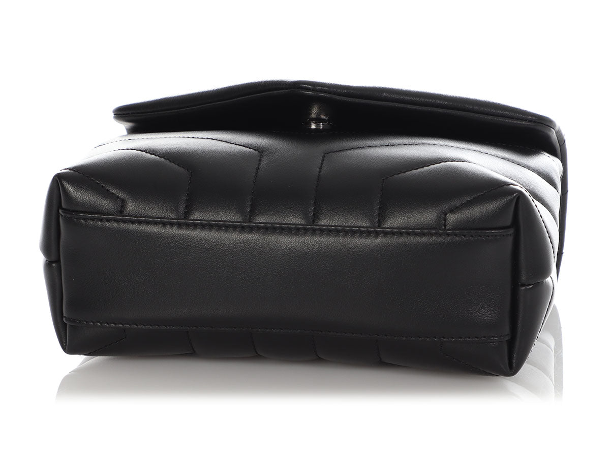 Saint Laurent Black MatelassÃ© Loulou Toy Bag