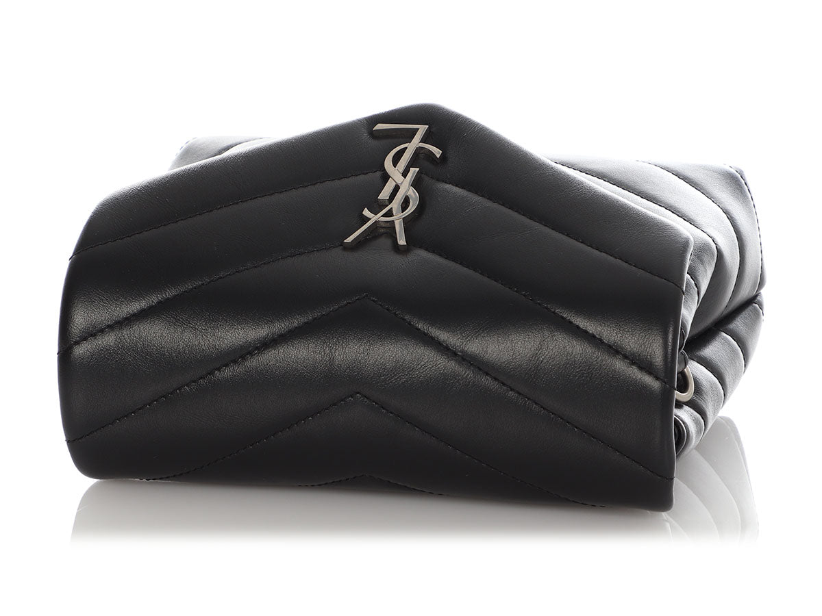 Saint Laurent Black MatelassÃ© Loulou Toy Bag