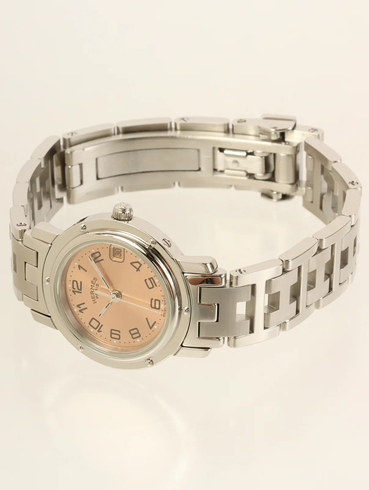 HERMES Clipper Silver/Pink