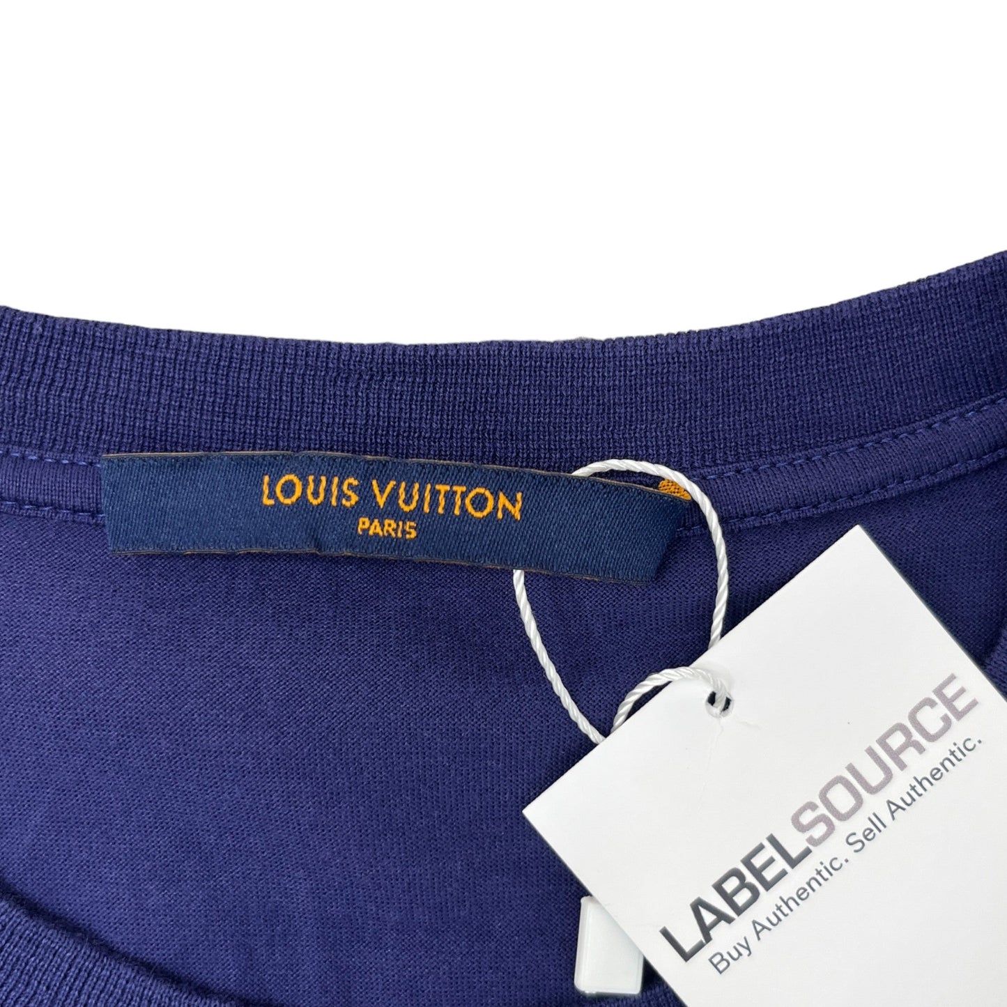 Men's Embroidered Logo T-Shirt Blue Size S