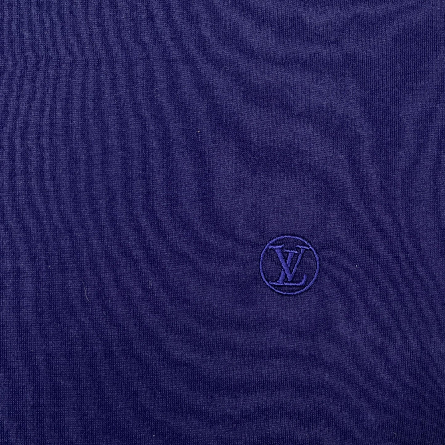 Men's Embroidered Logo T-Shirt Blue Size S