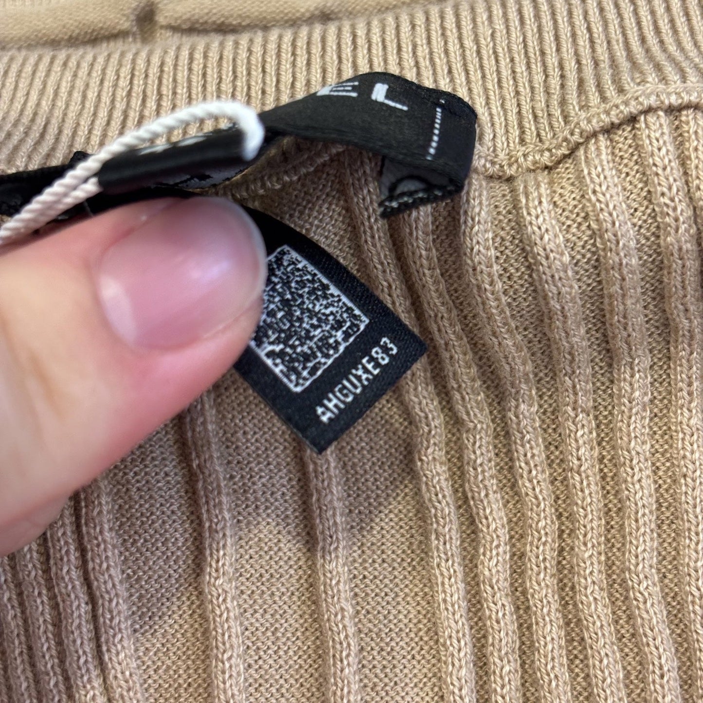 GLM-25P Tank Top with GLM- Logo in Dark Beige Cotton Sz 40