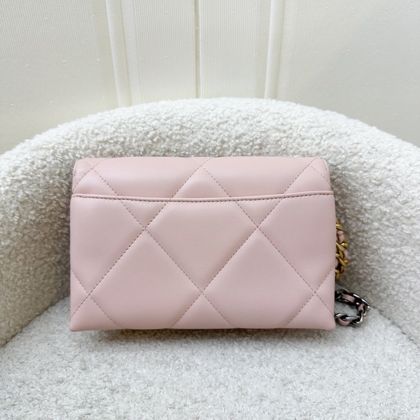 GLM-19 Wristlet / Clutch in Pink Lambskin and 3-tone HW