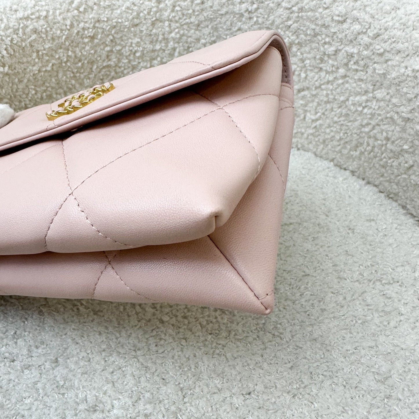 GLM-19 Wristlet / Clutch in Pink Lambskin and 3-tone HW