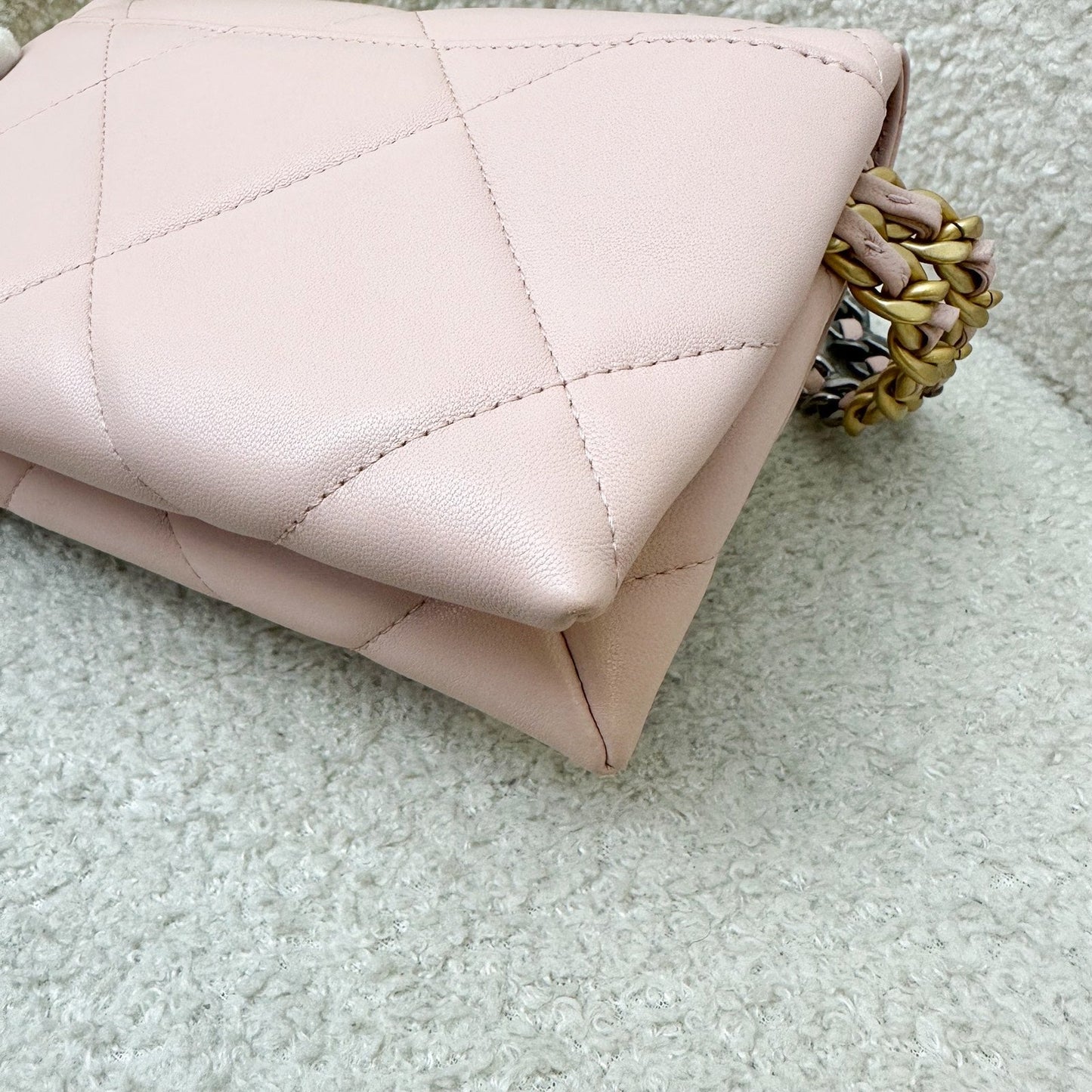 GLM-19 Wristlet / Clutch in Pink Lambskin and 3-tone HW