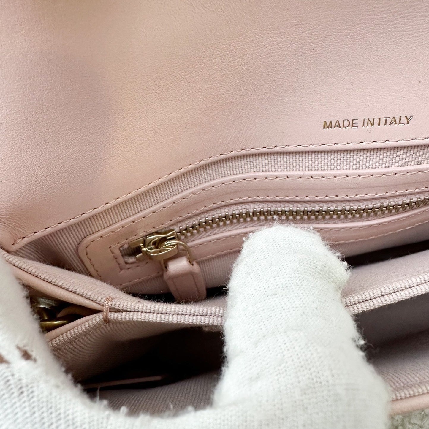 GLM-19 Wristlet / Clutch in Pink Lambskin and 3-tone HW