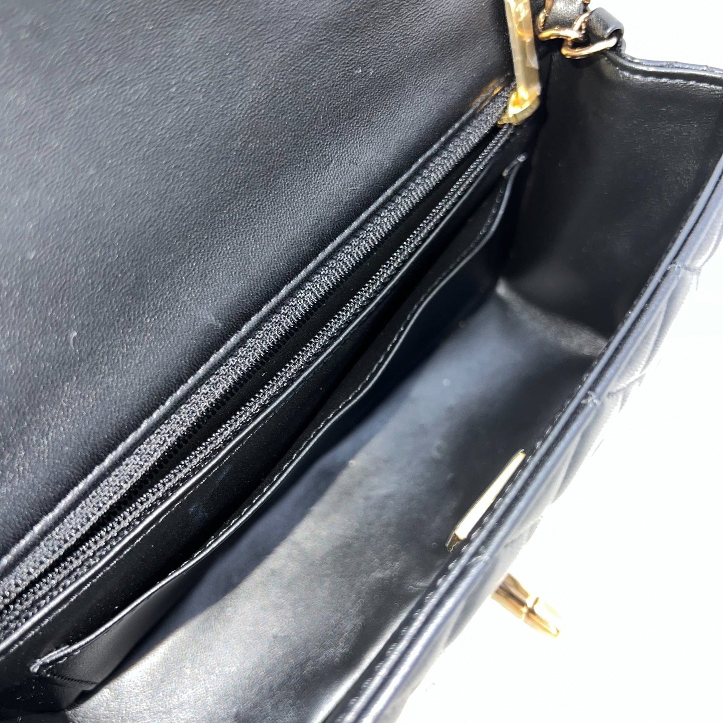 GLM-Classic Mini Rectangular Flap in Black Lambskin and Rose Gold HW RGHW (Model: A69900)