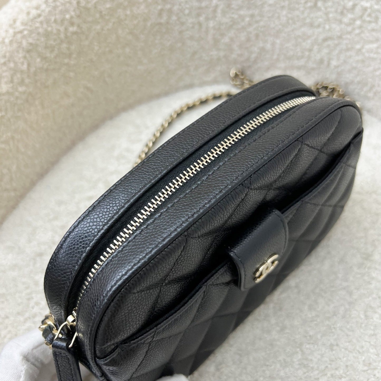 GLM-24S Mini Camera Bag in Black Caviar and LGHW