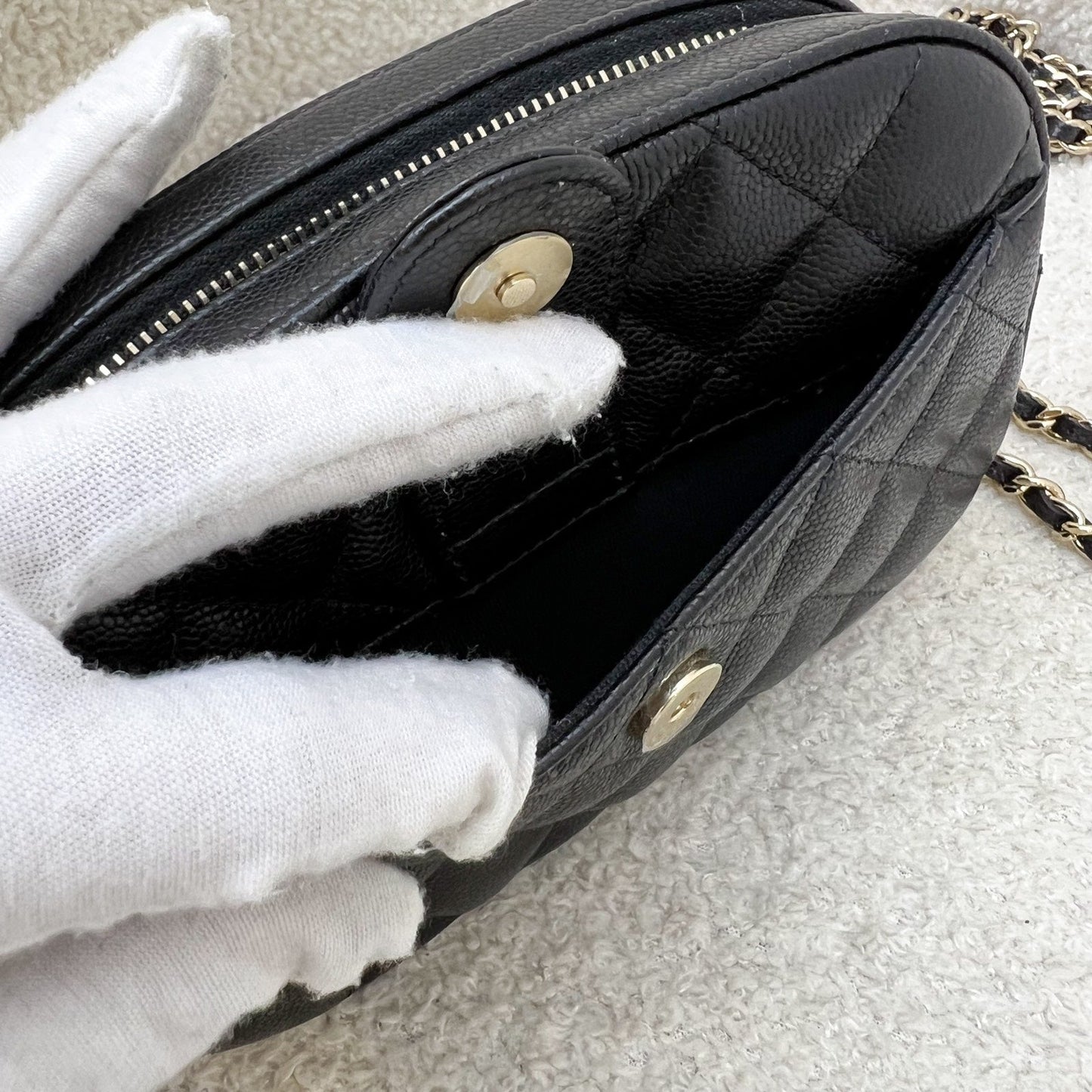 GLM-24S Mini Camera Bag in Black Caviar and LGHW