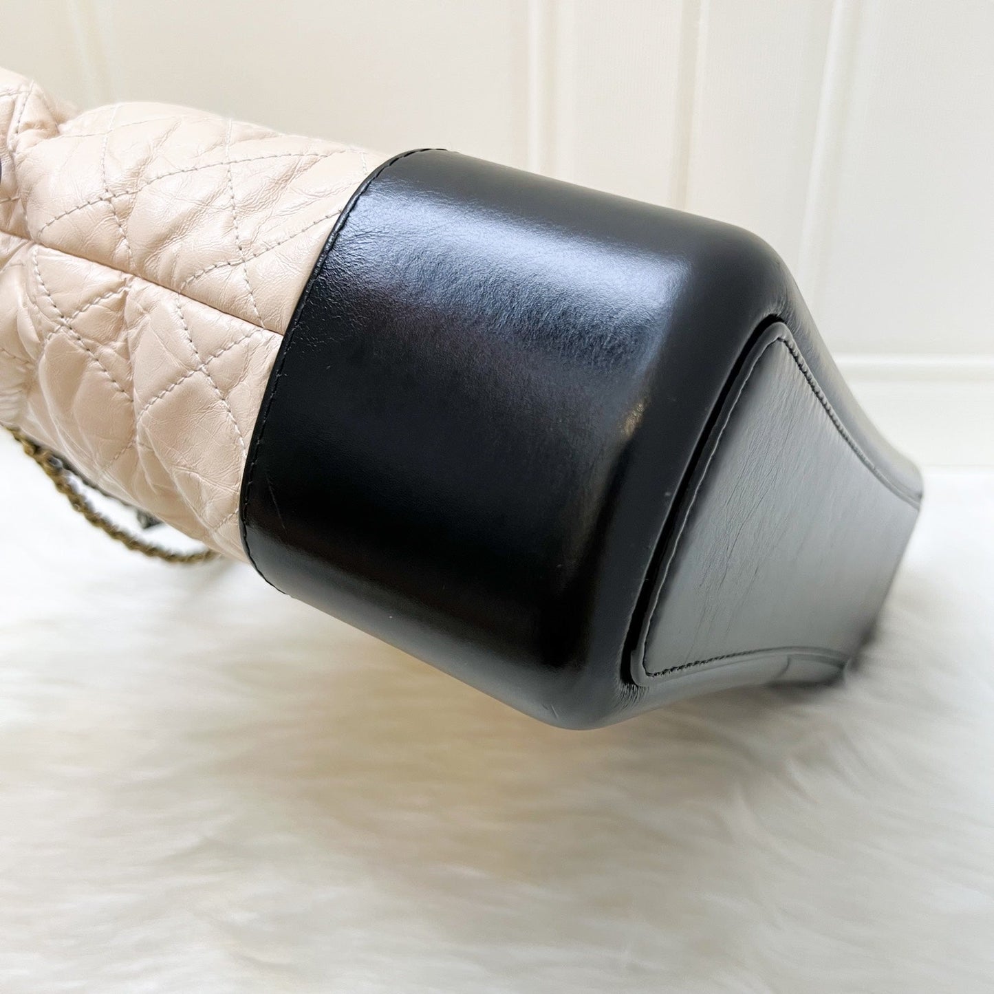 GLM-Large Gabrielle Hobo in Beige Distressed Calfskin and 3 Tone HW