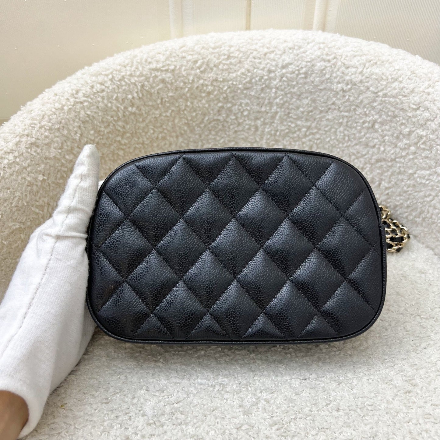 GLM-24S Mini Camera Bag in Black Caviar and LGHW