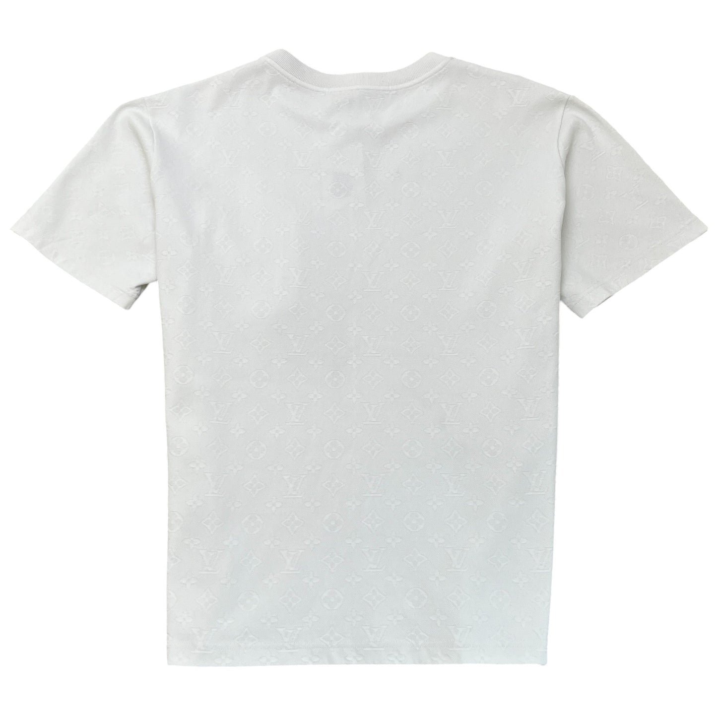 Men's Monogram 3D Pocket Short Sleeve Shirt White Size XL