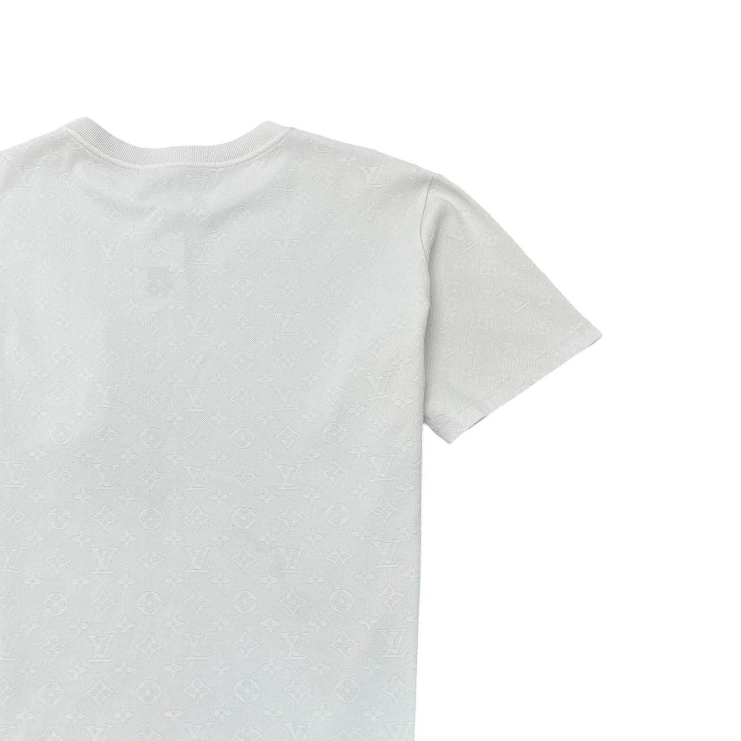 Men's Monogram 3D Pocket Short Sleeve Shirt White Size XL