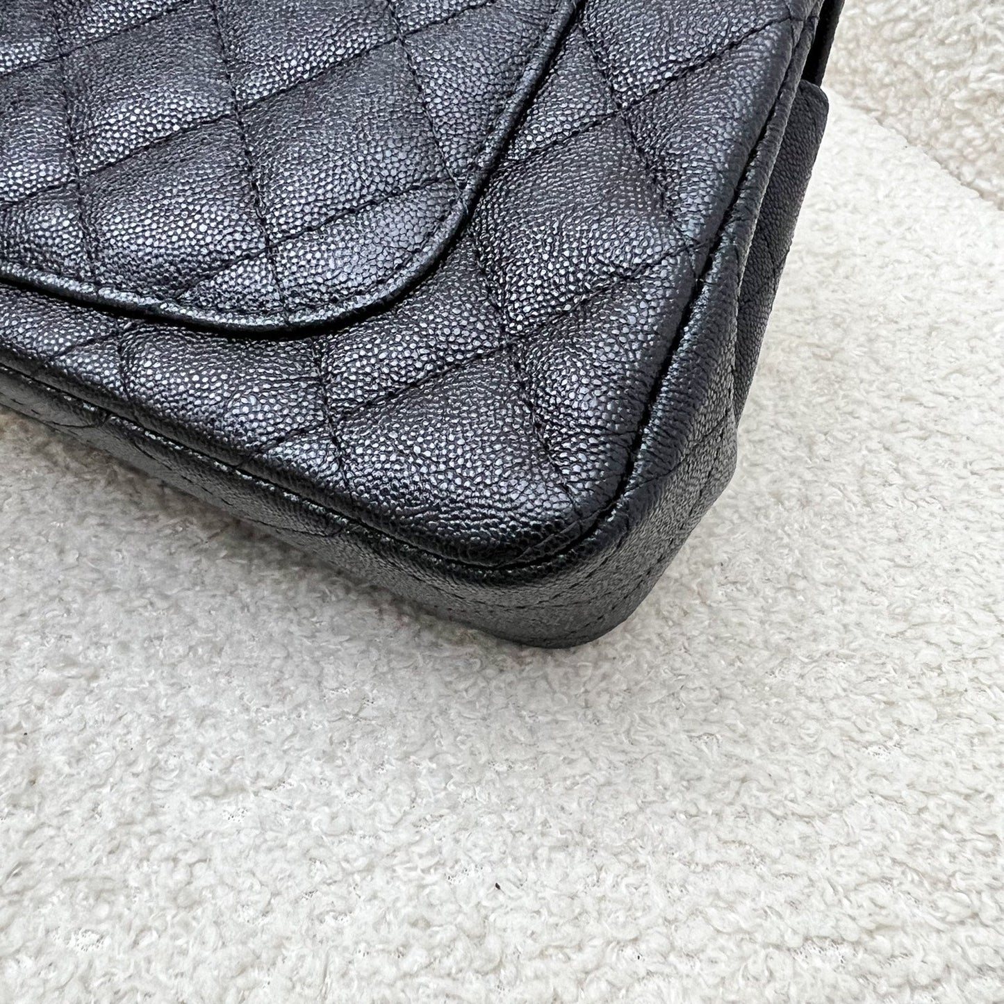 GLM-Top Handle Mini Rectangle Flap in 21S Black Caviar and AGHW