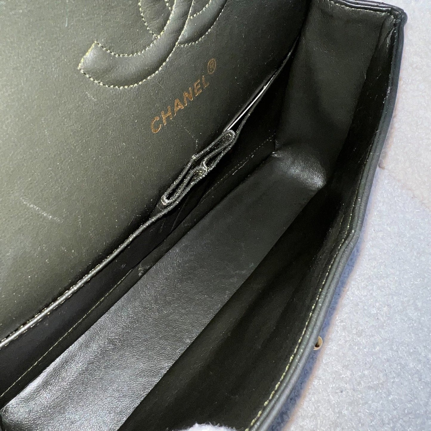 GLM- Medium Classic Flap CF in Dark Green Lambskin and 24K Gold Plated HW