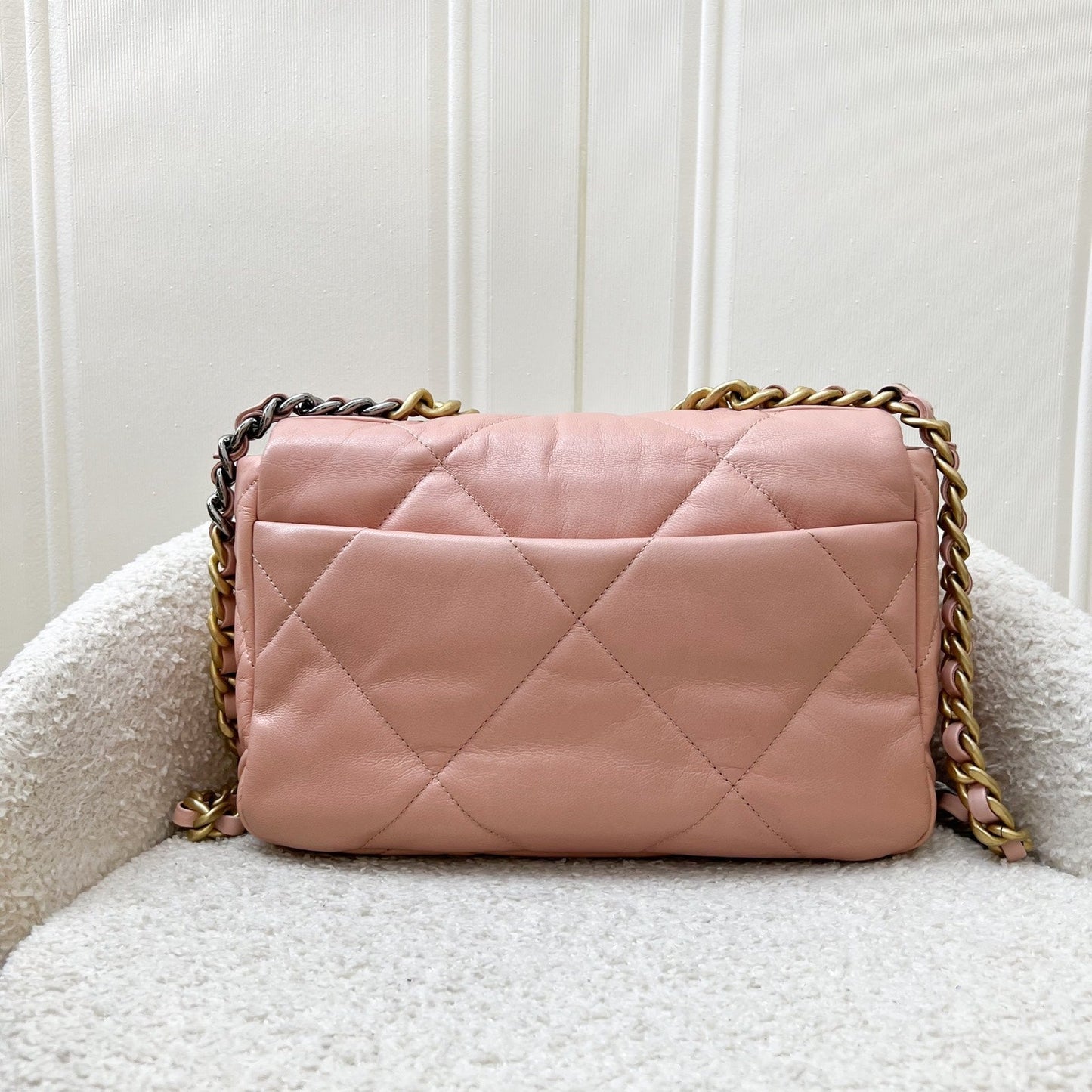 GLM-19 Small Flap in Light Pink Goatskin and 3-tone HW
