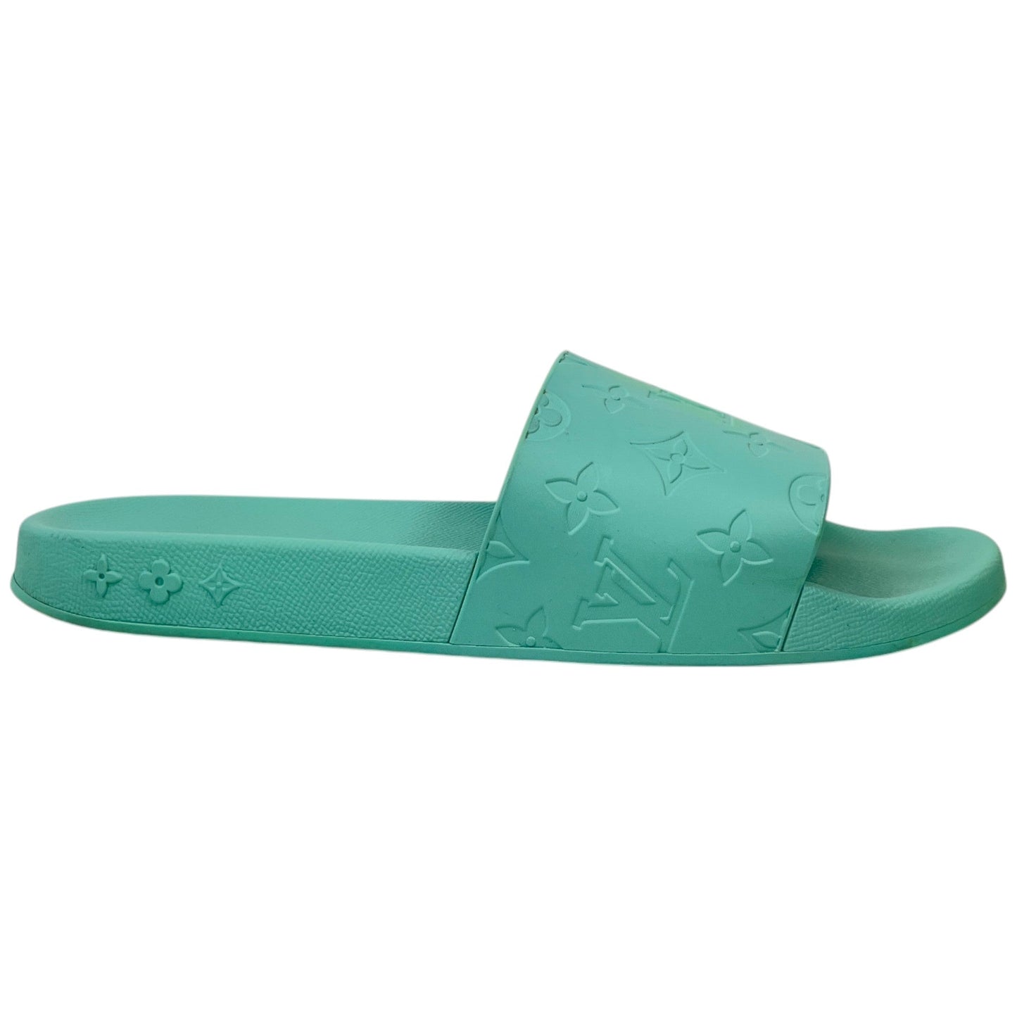 Men's Lv Monogram Slides Green Size EU 43 / UK 9