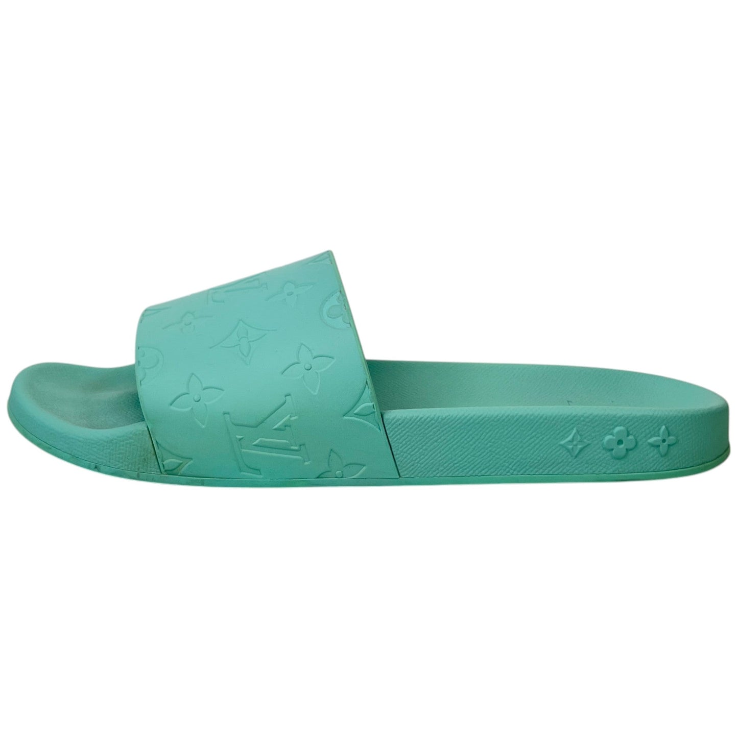 Men's Lv Monogram Slides Green Size EU 43 / UK 9
