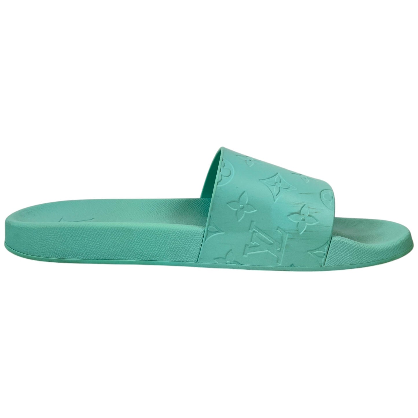 Men's Lv Monogram Slides Green Size EU 43 / UK 9