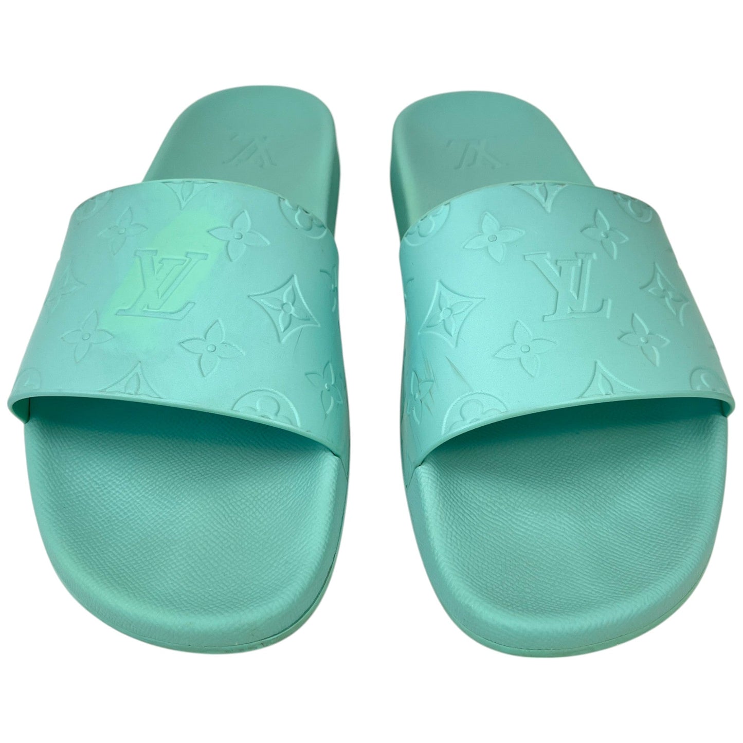 Men's Lv Monogram Slides Green Size EU 43 / UK 9