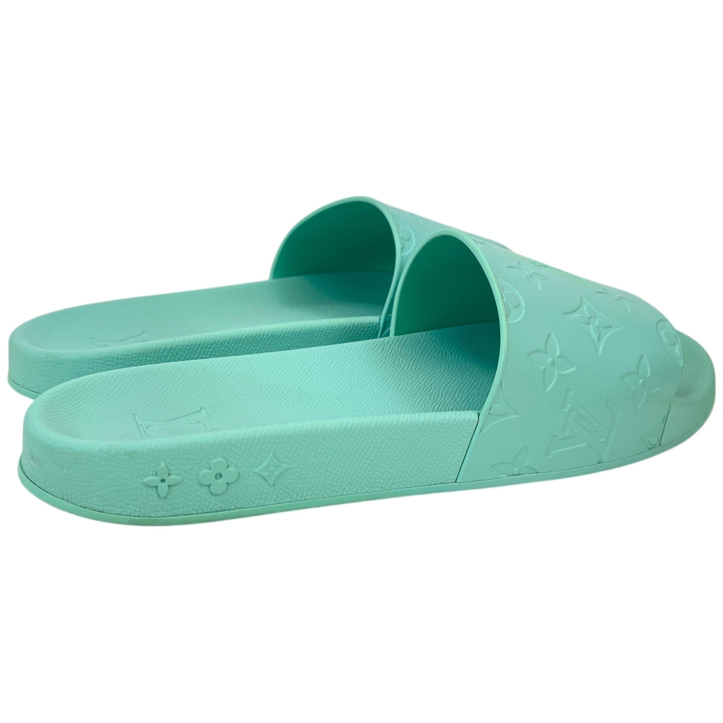 Men's Lv Monogram Slides Green Size EU 43 / UK 9