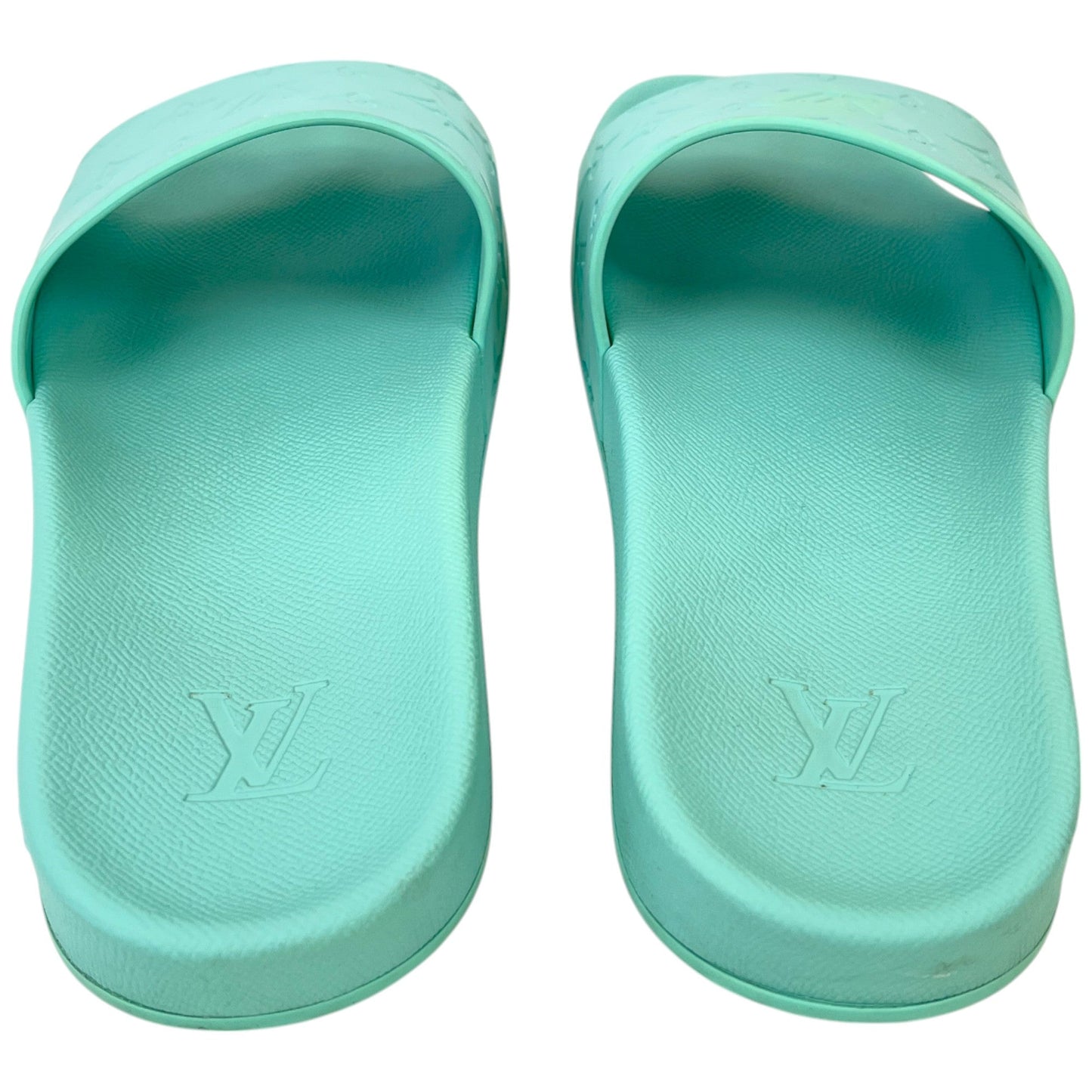 Men's Lv Monogram Slides Green Size EU 43 / UK 9