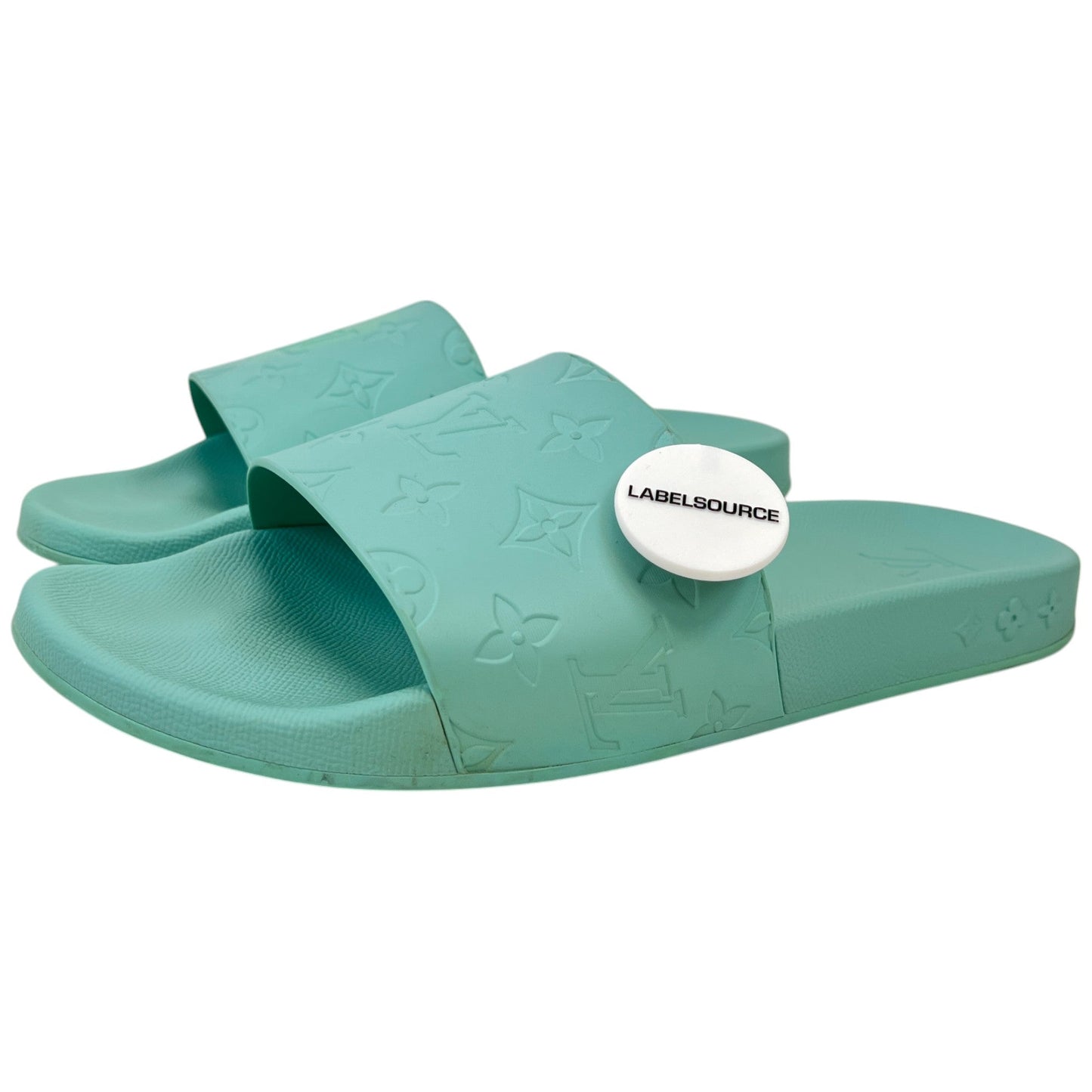 Men's Lv Monogram Slides Green Size EU 43 / UK 9