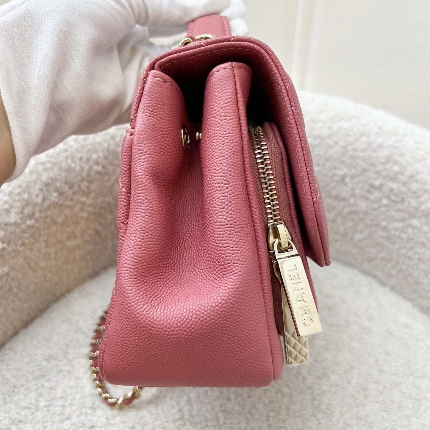 GLM-Small Business Affinity Flap in Pink Caviar and LGHW
