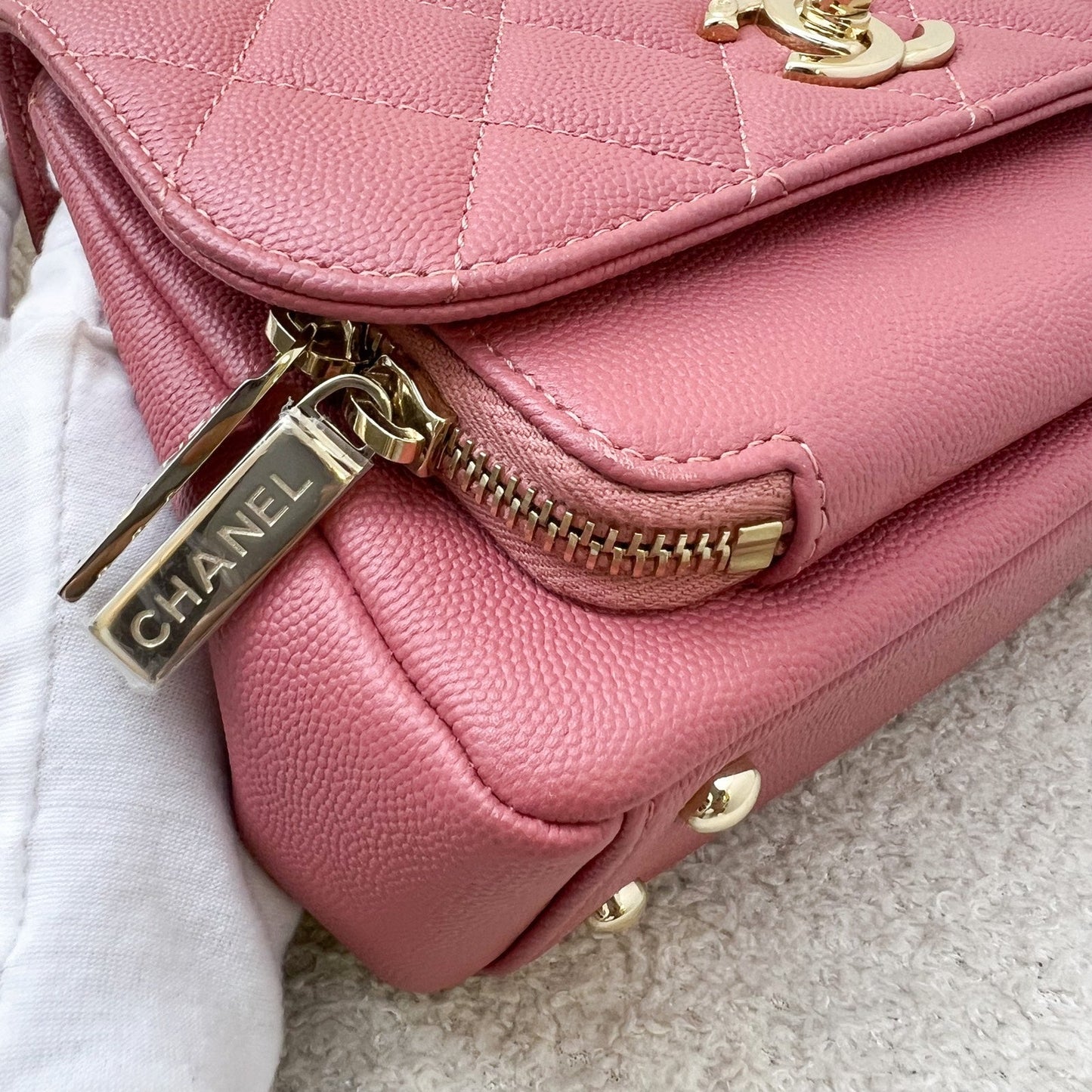 GLM-Small Business Affinity Flap in Pink Caviar and LGHW