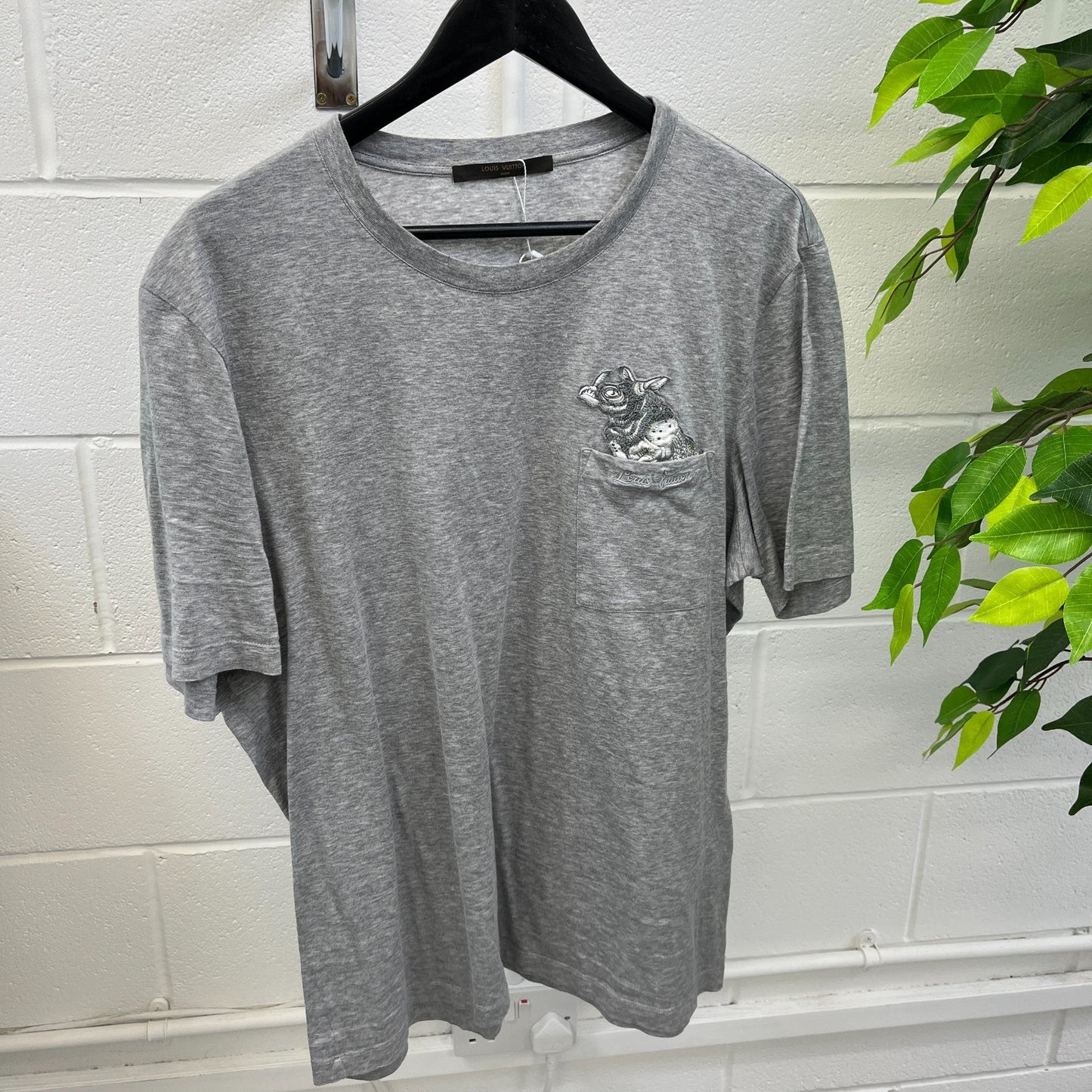 Men's X Chapman Brothers Rhino Logo T-Shirt Grey Size 4XL