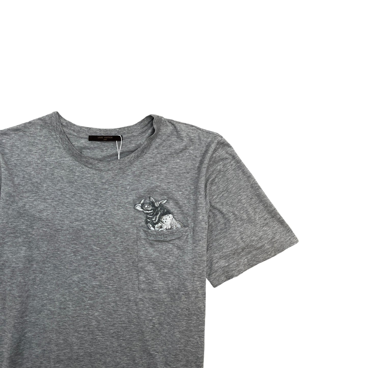 Men's X Chapman Brothers Rhino Logo T-Shirt Grey Size 4XL