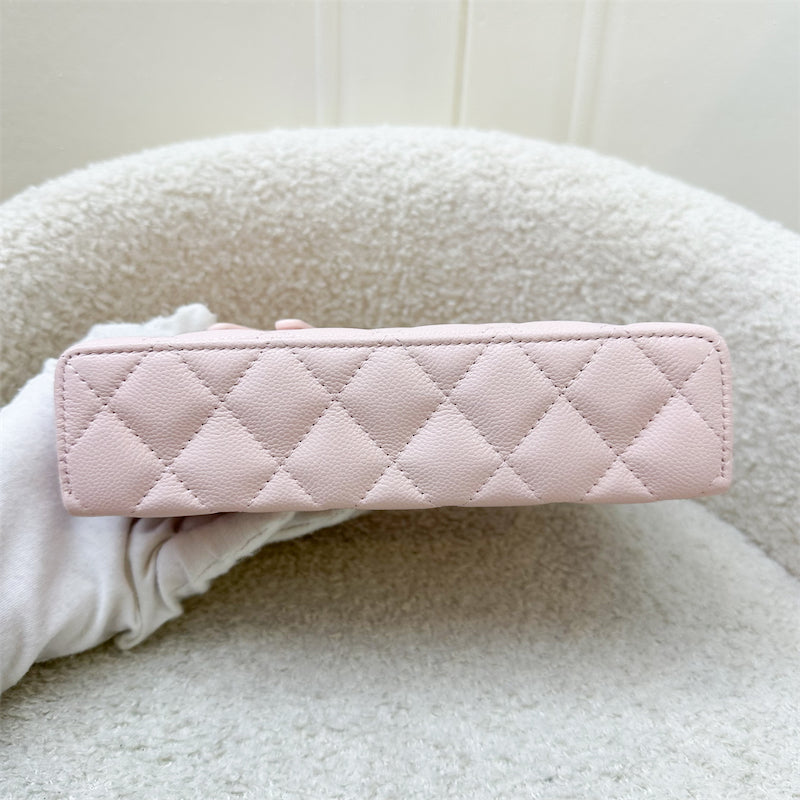GLM-Vanity / Clutch with Chain (LP Style Bag) in 25S Light Pink Caviar and LGHW (Model: AP4385)
